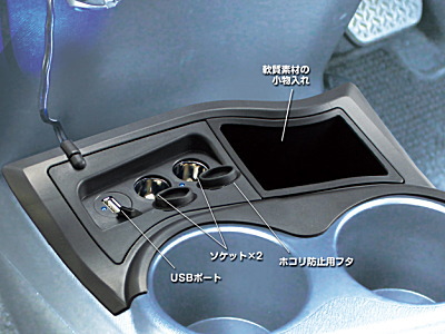 アクア フロントコンソール電源BOX 装着イメージ